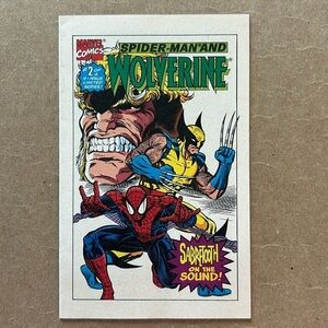 VTG tiny comic book Spiderman and Wolverine Sabretooth on the Sound #2 of 4 part